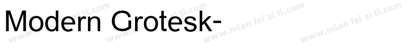 Modern Grotesk字体转换